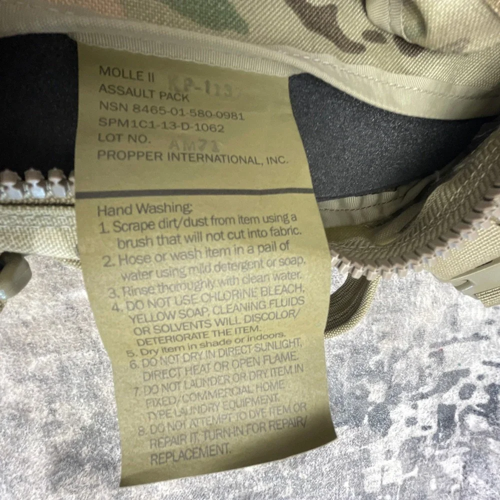 MOLLE II Assault Pack US Military Multicam OEF-CP Camo Tactical Backpack 18-20L
